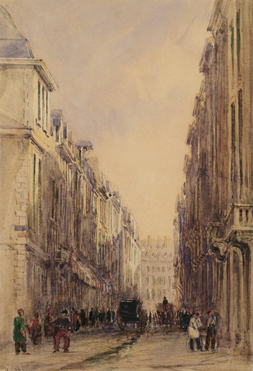 Rue Vivienne，巴黎（纸上写着） 作者 大卫·考克斯