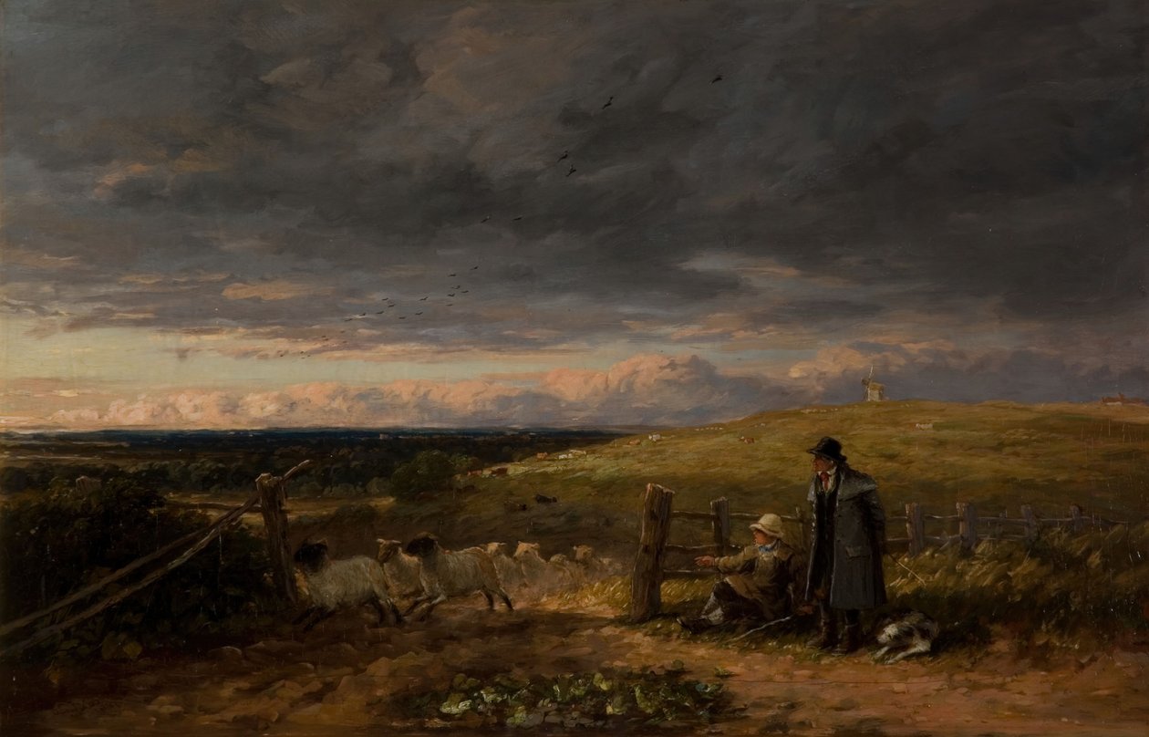 变化的牧场，1847年。 作者 大卫·考克斯（David Cox）