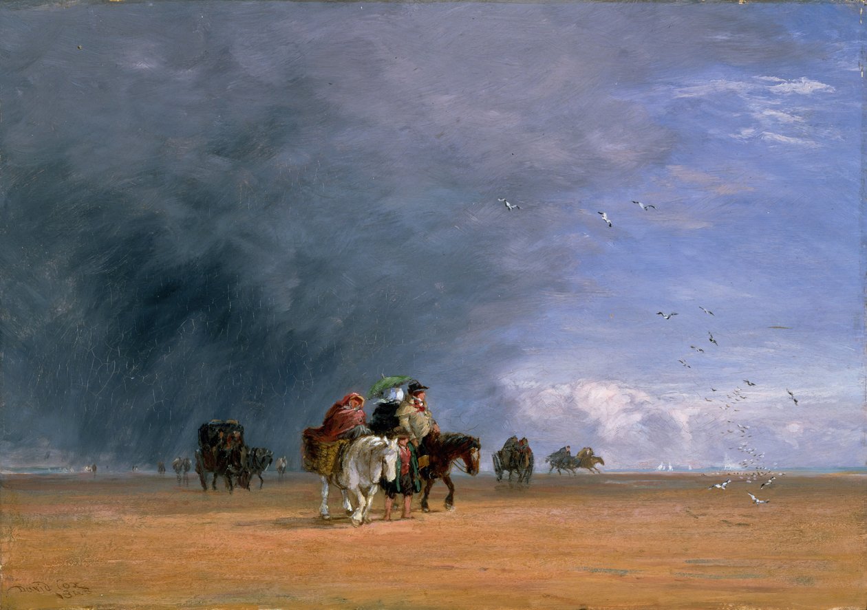 穿越沙场，1848年。   作者 大卫·考克斯（David Cox）