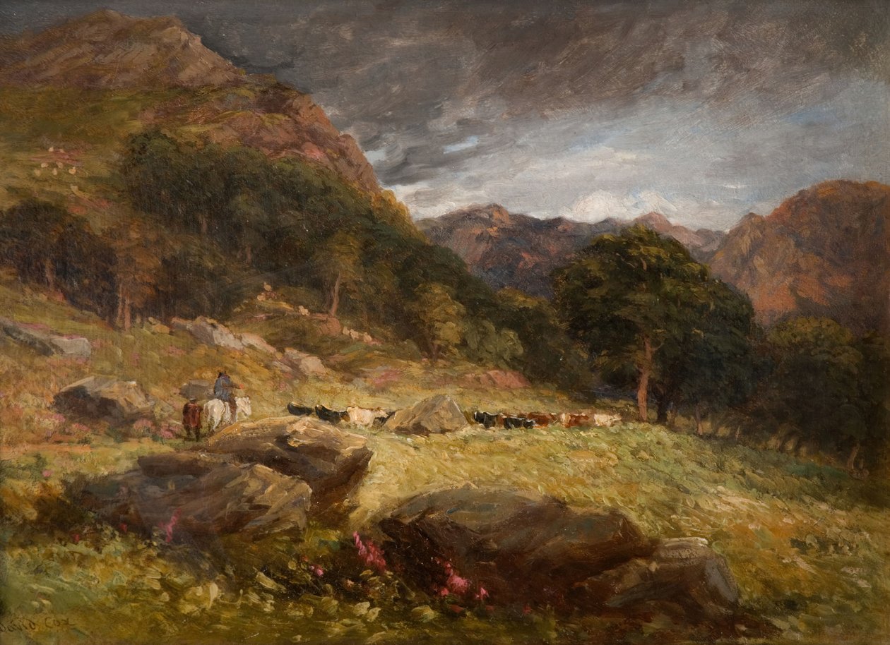 赶牛，1849年。 作者 大卫·考克斯（David Cox）