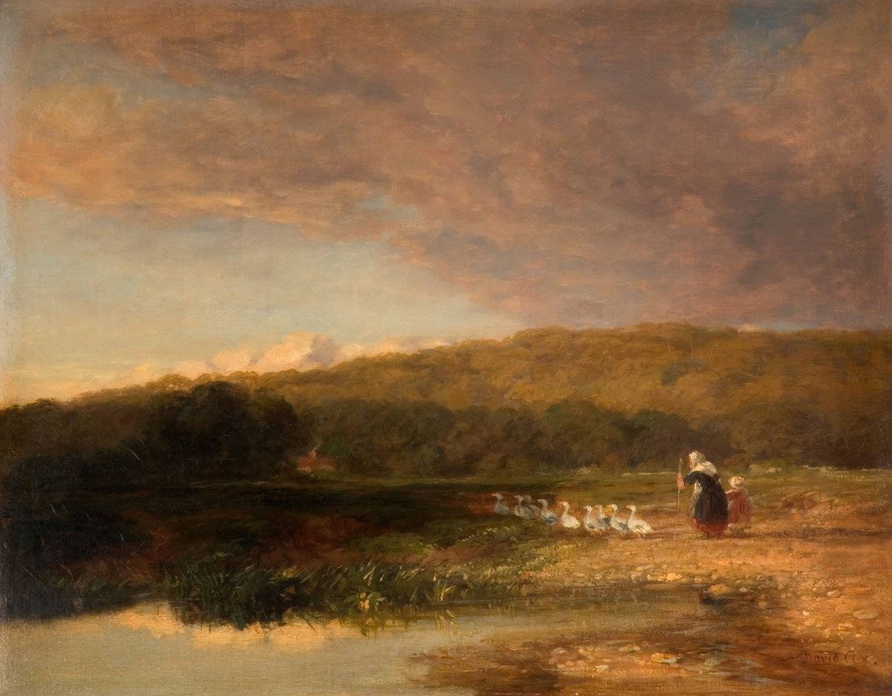 晚间，1851-1853。 作者 大卫·考克斯（David Cox）