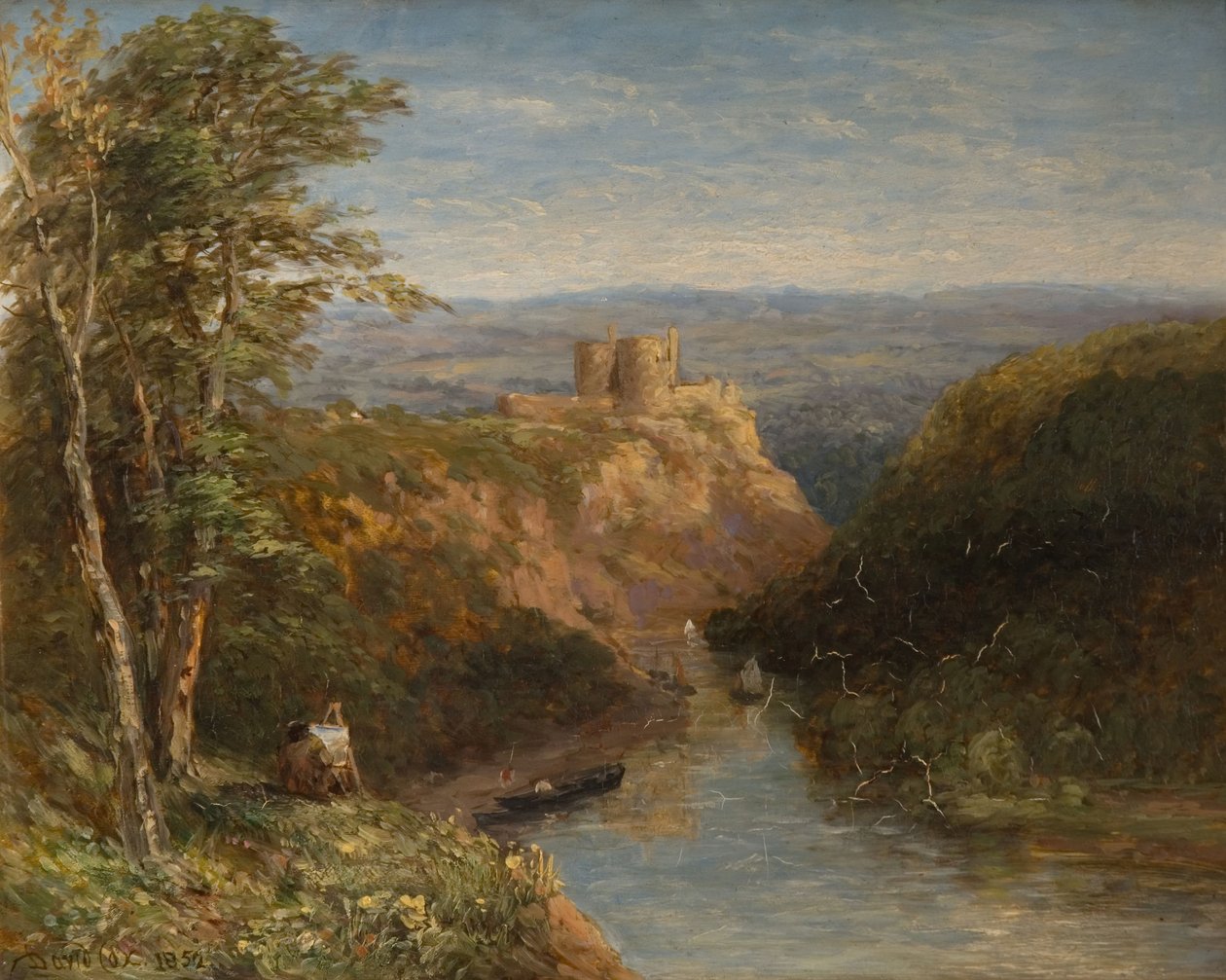 彭布罗克郡的基尔格朗城堡，1852年。 作者 大卫·考克斯（David Cox）