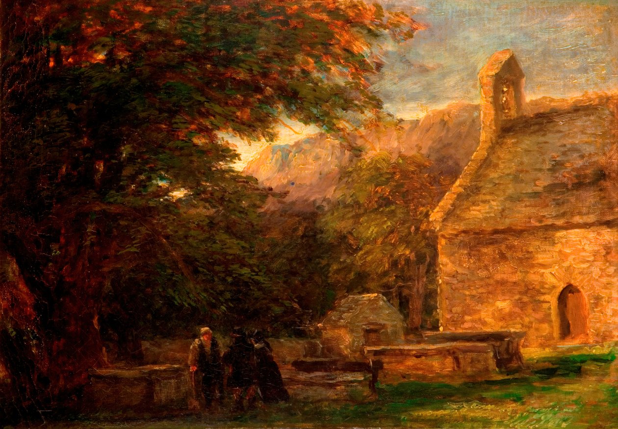 教堂，Bettws-y-Coed，1844-1856。   作者 大卫·考克斯（David Cox）