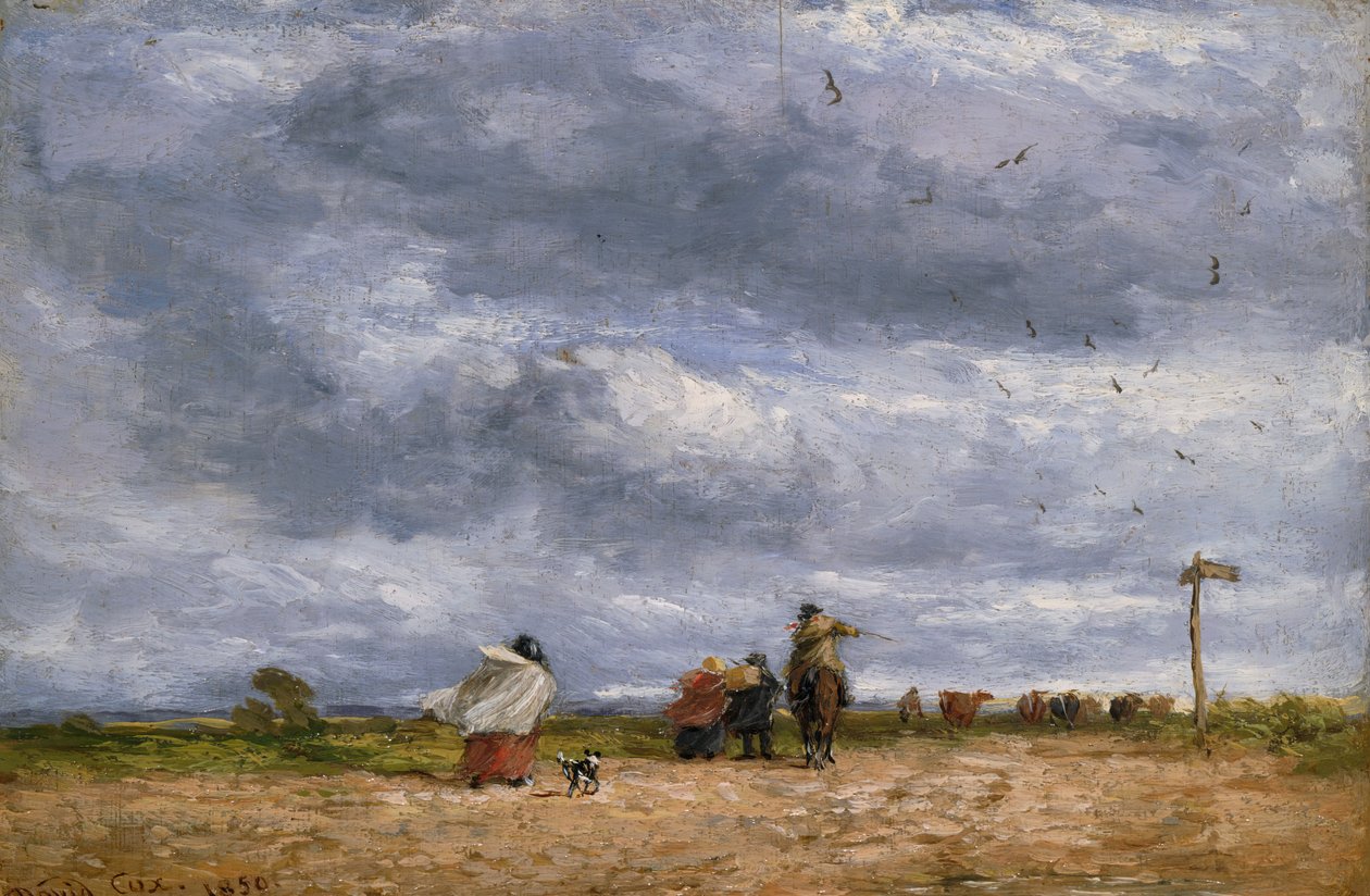 十字路，1850年。 作者 大卫·考克斯（David Cox）