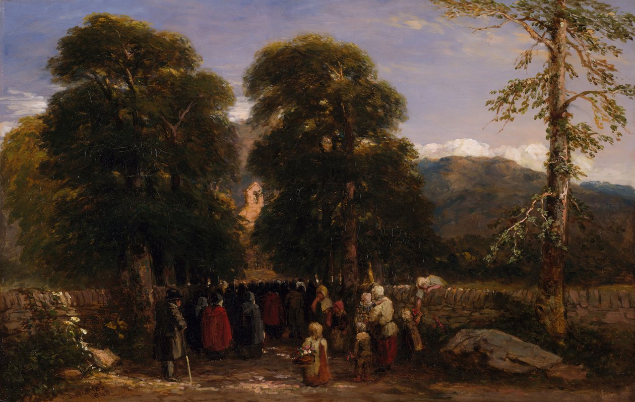 威尔士的葬礼，1848年。 作者 大卫·考克斯（David Cox）