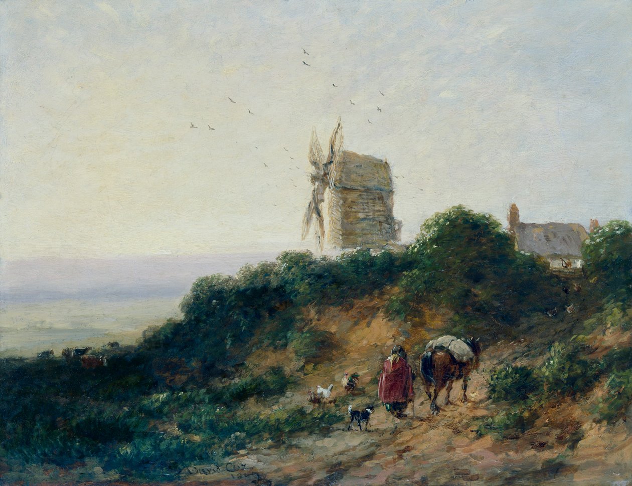 通往磨坊的路》，1849年 作者 大卫·考克斯（David Cox）