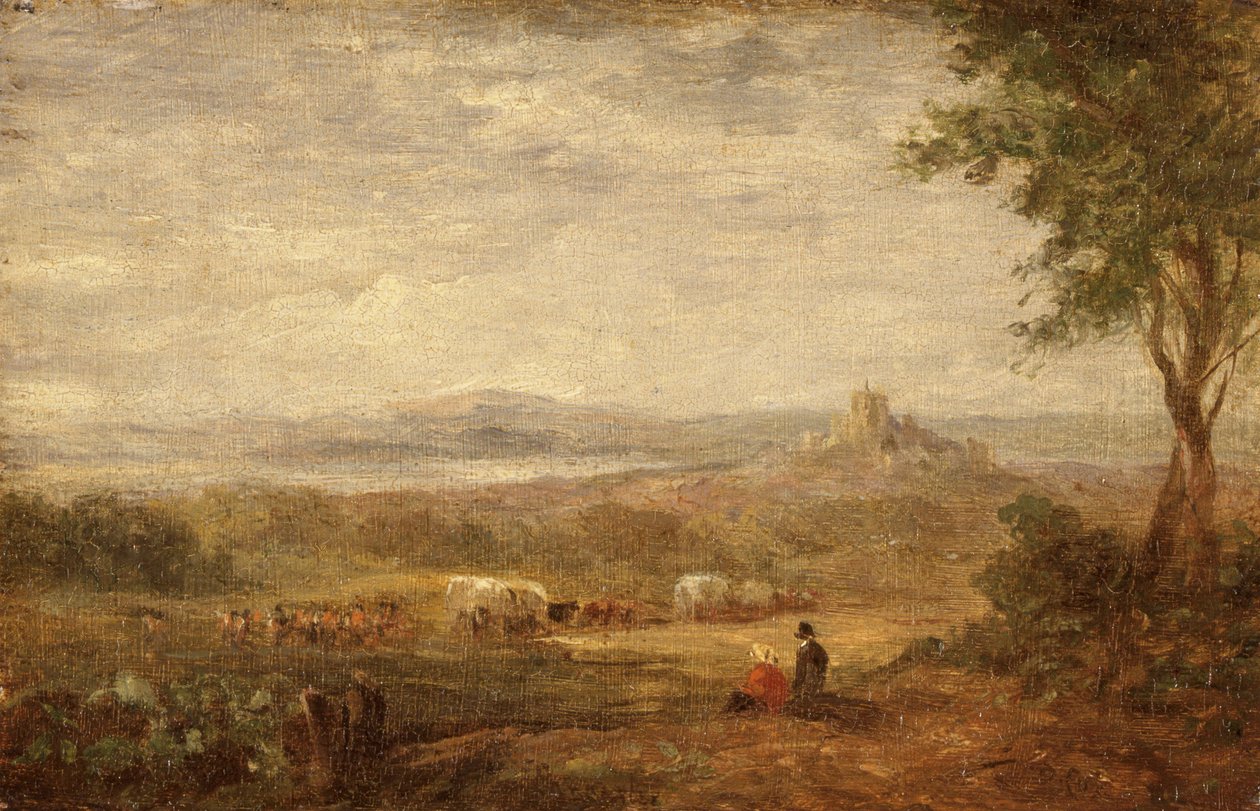 兰开斯特附近的景色，约1810年。 作者 大卫·考克斯（David Cox）