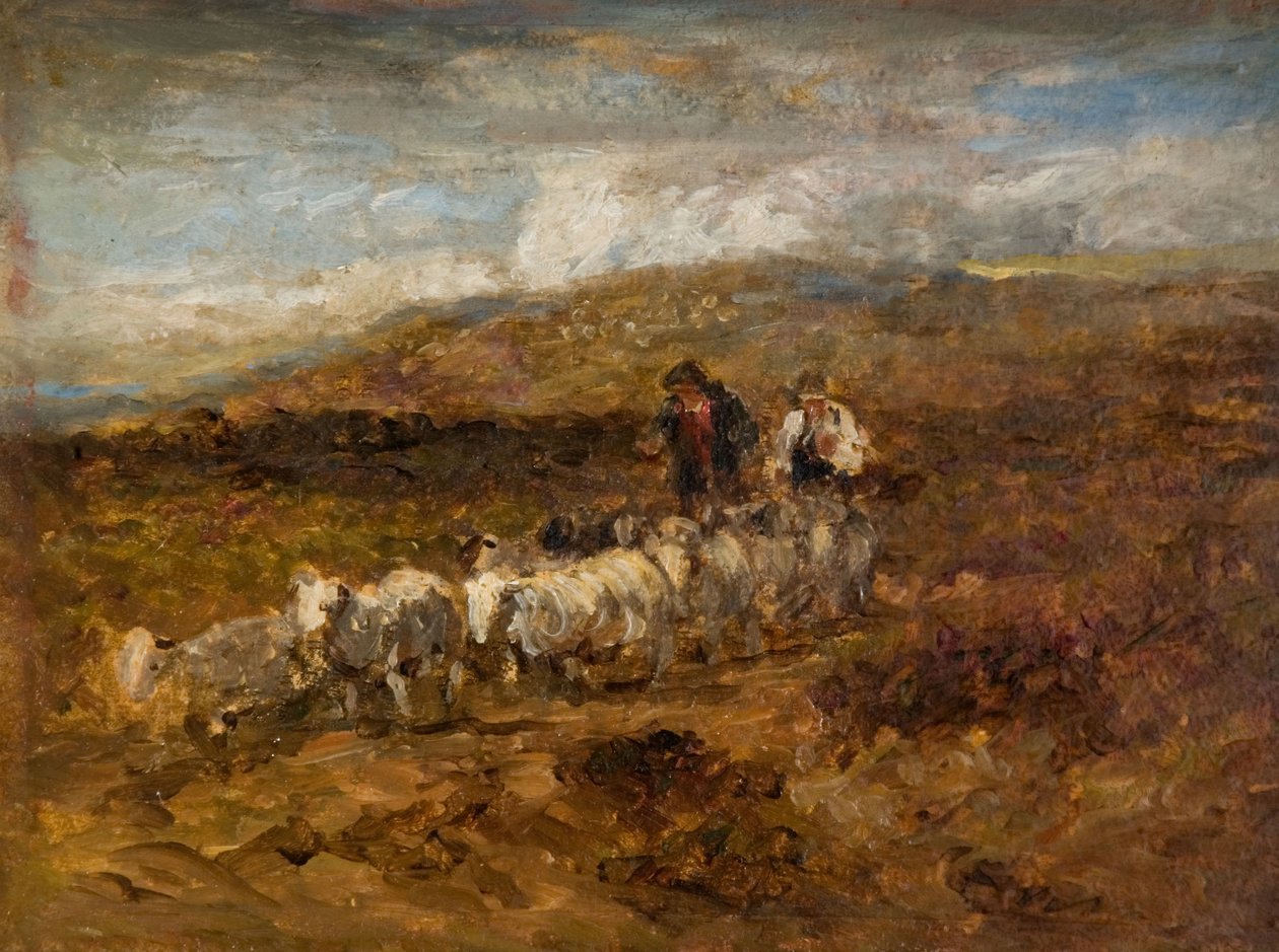 威尔士牧羊人，1841年。 作者 大卫·考克斯（David Cox）