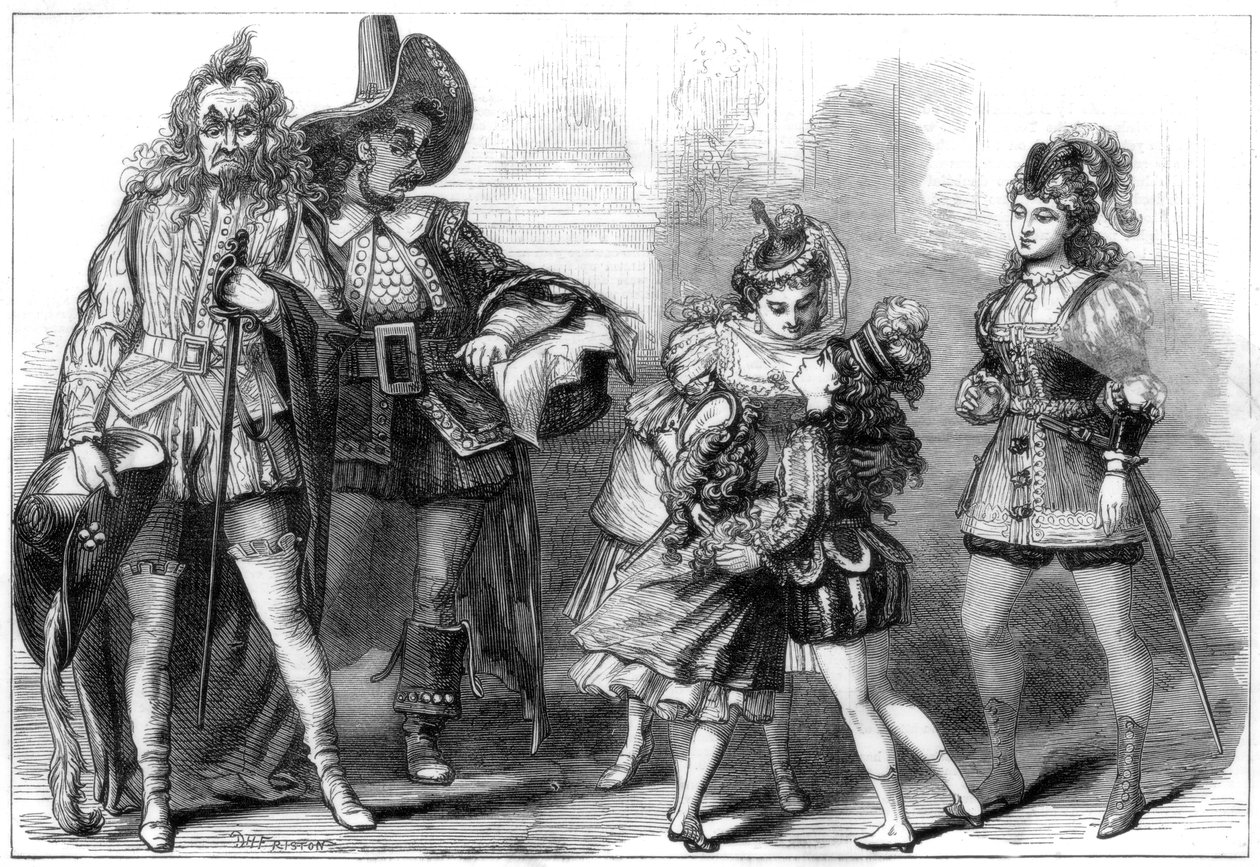 1875年，伦敦考文特花园剧院的《树林中的宝贝》一幕。 作者 大卫·亨利·弗里斯顿