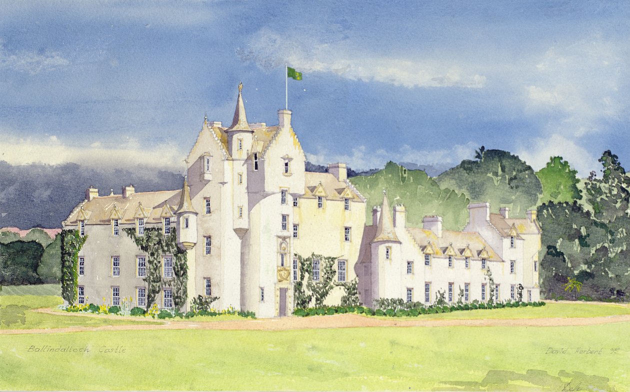 Ballindalloch城堡，1995年（wc） 作者 大卫·赫伯特