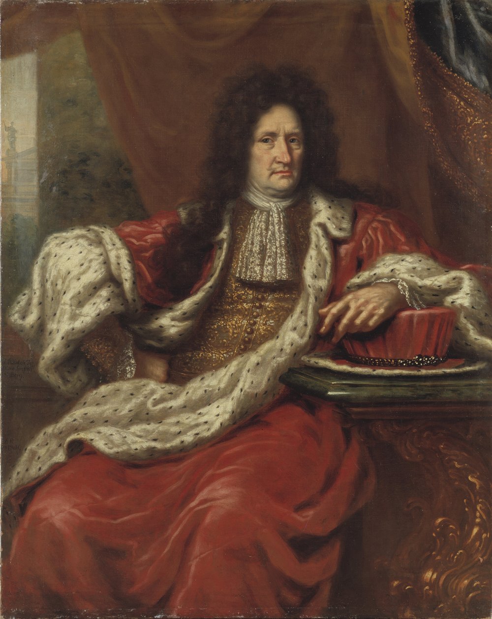 Erik Jonsson Dahlbergh（或von Dahlberg）伯爵，瑞典军人和建筑师--Erik Dahlberg（1625-1703）的肖像，由Ehrenstrahl，David Kloecker（1629-1698）绘制。布面油画。尺寸：145x115厘米。斯德哥尔摩国家博物馆 作者 大卫·克罗克（DavidKlöcker）荣誉光束