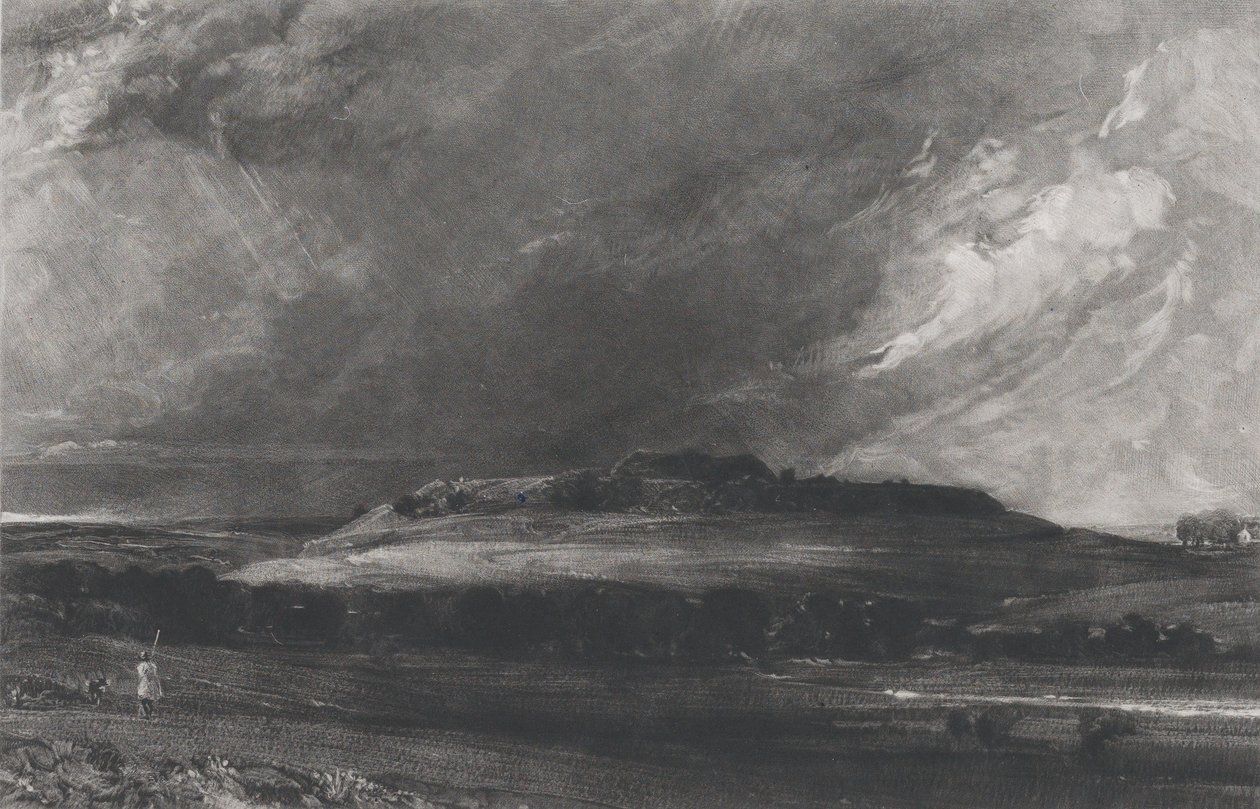Old Sarum, 1830年。 作者 大卫卢卡斯