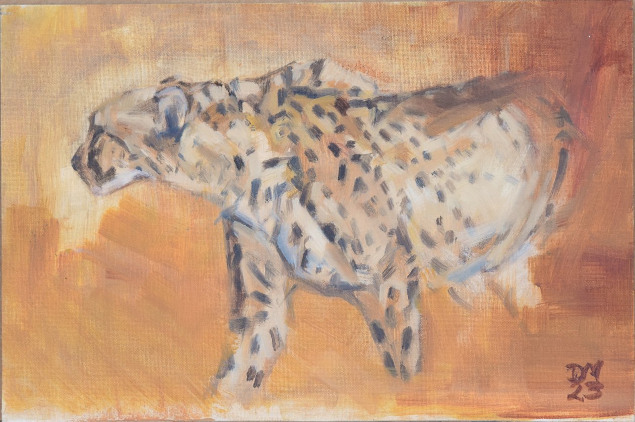 猎豹，2021 年（布面油画） 作者 大卫·迈耶