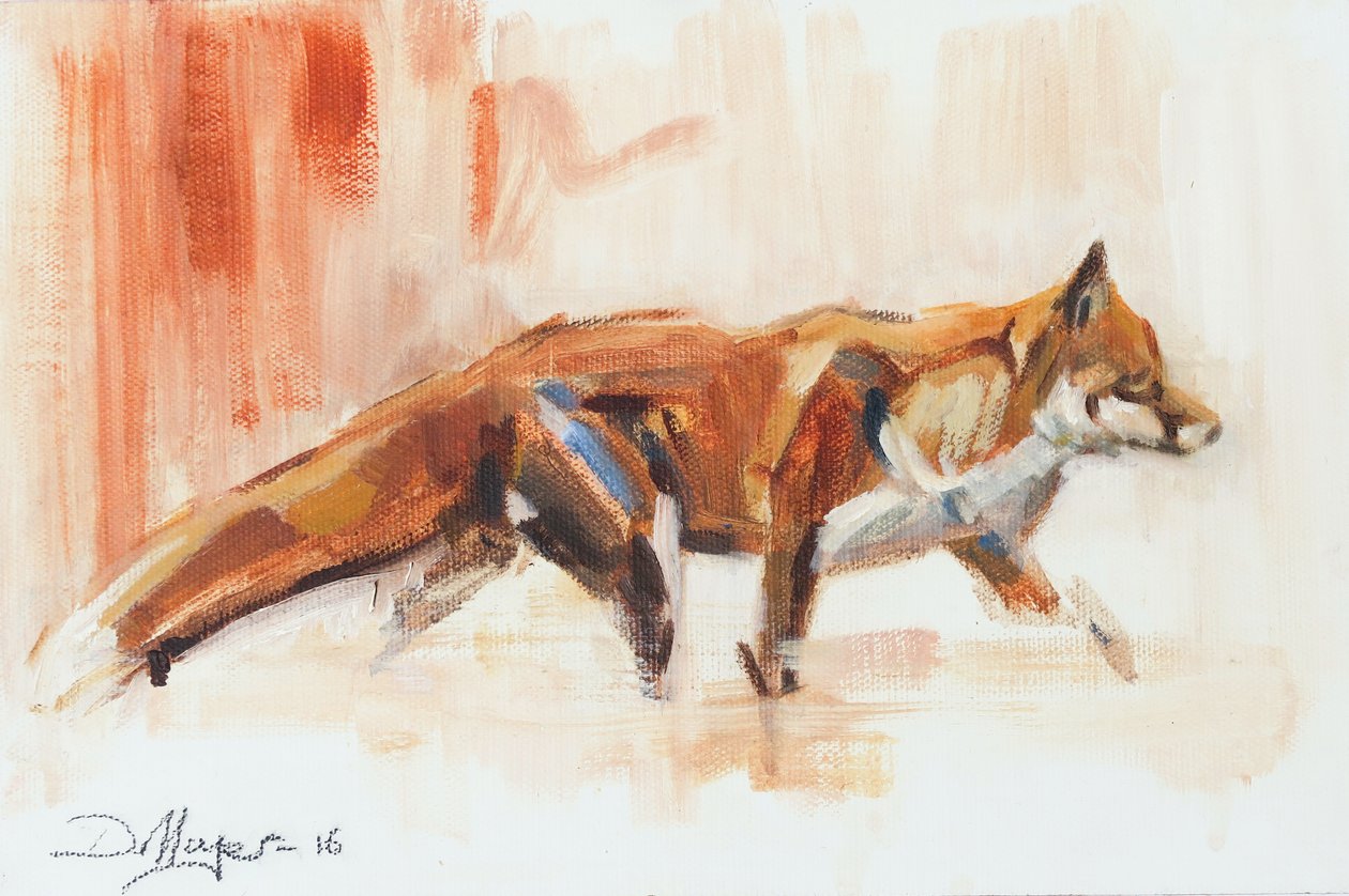 红狐》，2015 年（布面油画） 作者 大卫·迈耶