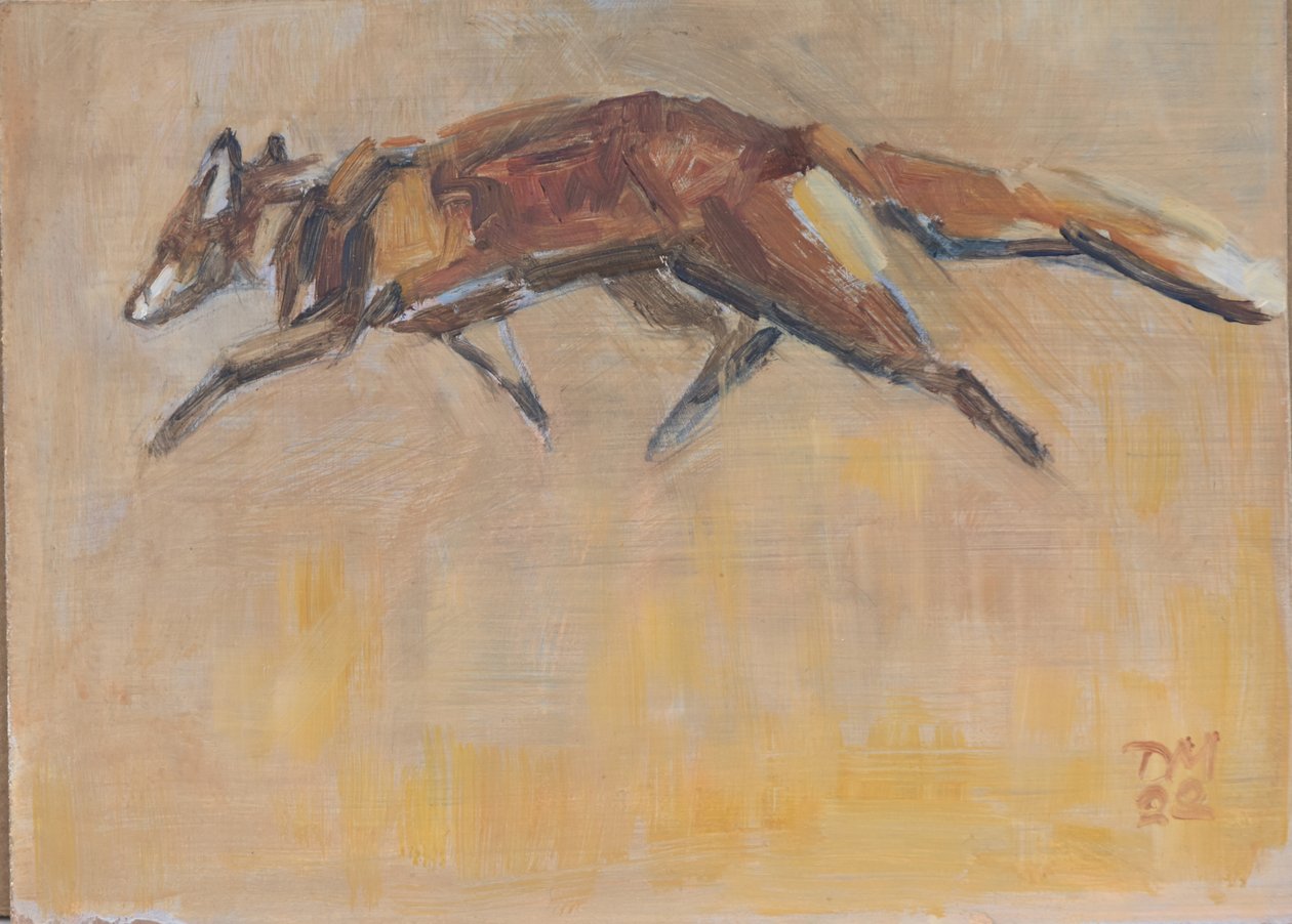 红狐》，2022 年（布面油画） 作者 大卫·迈耶