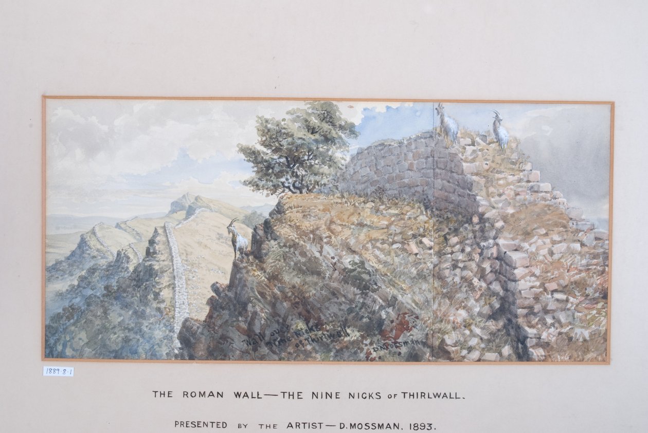 罗马城墙 -  Thirlwall的九个尼克斯，1880-89（纸上写着） 作者 大卫·莫斯曼