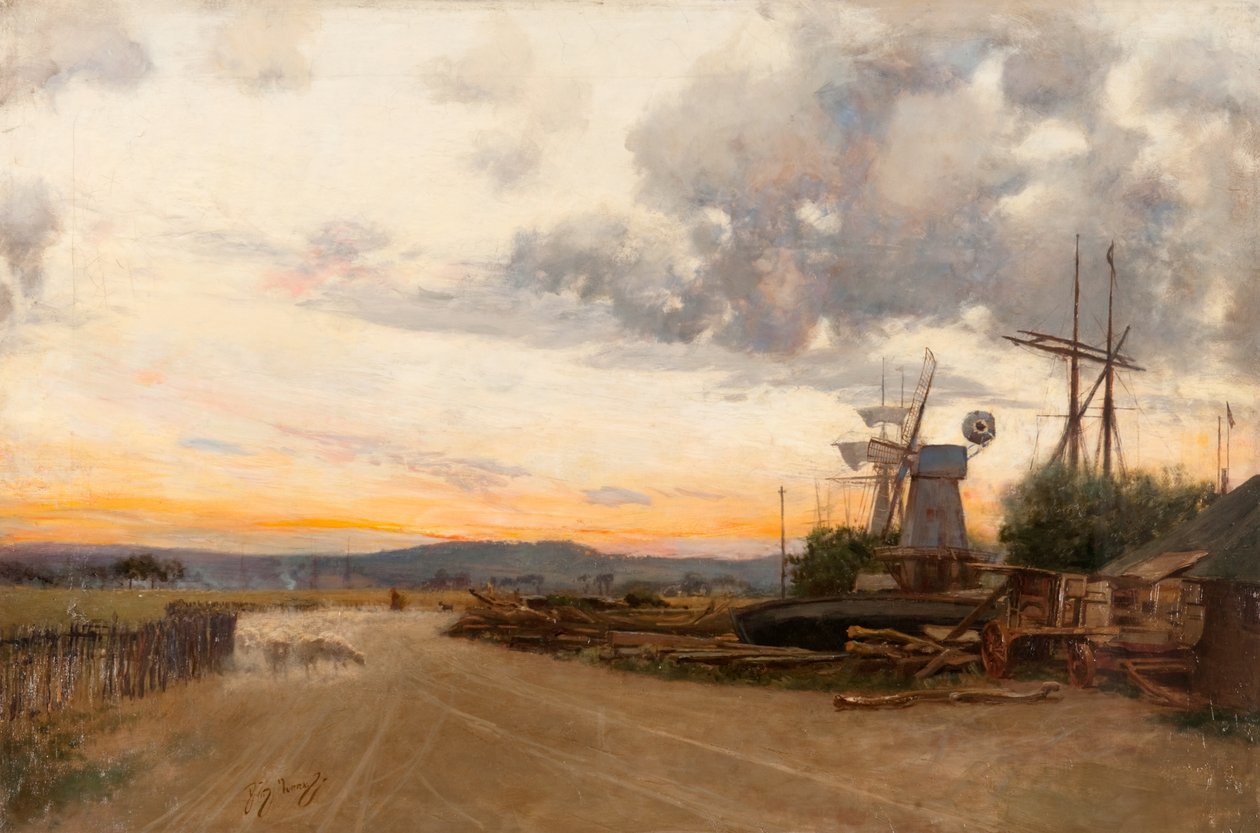 露水前夕，c.1886-87（布面油画） 作者 大卫·默里