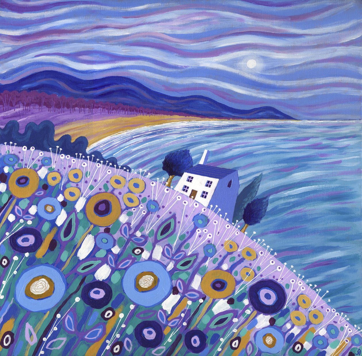 悬崖小屋，2013 年（丙烯酸画布） 作者 大卫·牛顿