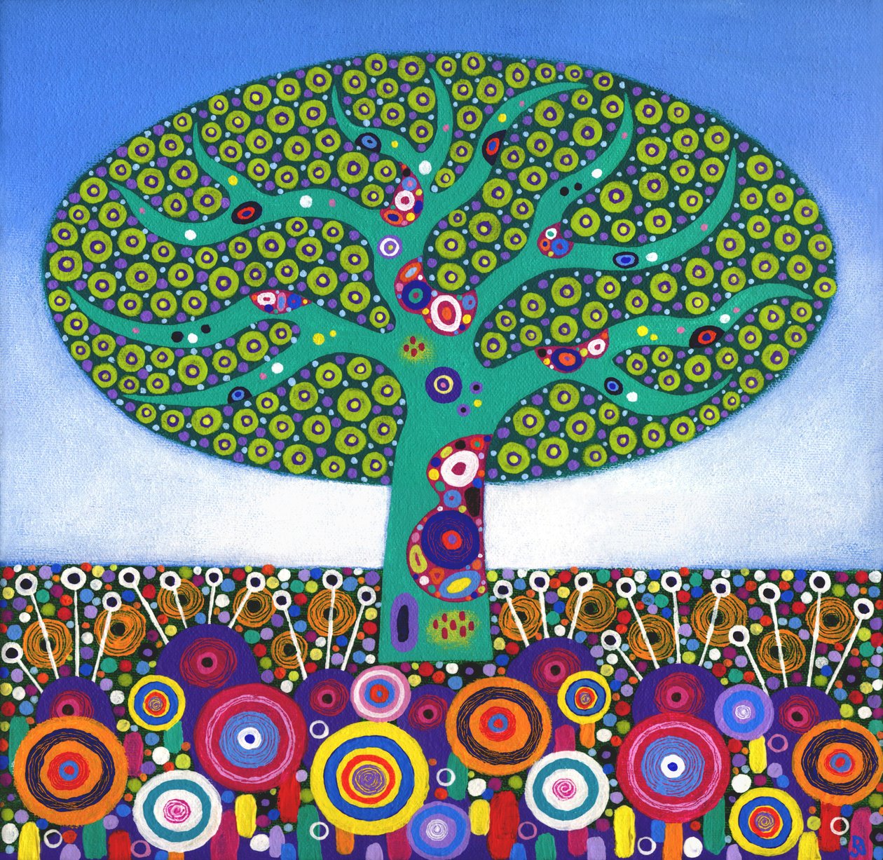 石灰树也是，2015 年（丙烯酸画布） 作者 大卫·牛顿