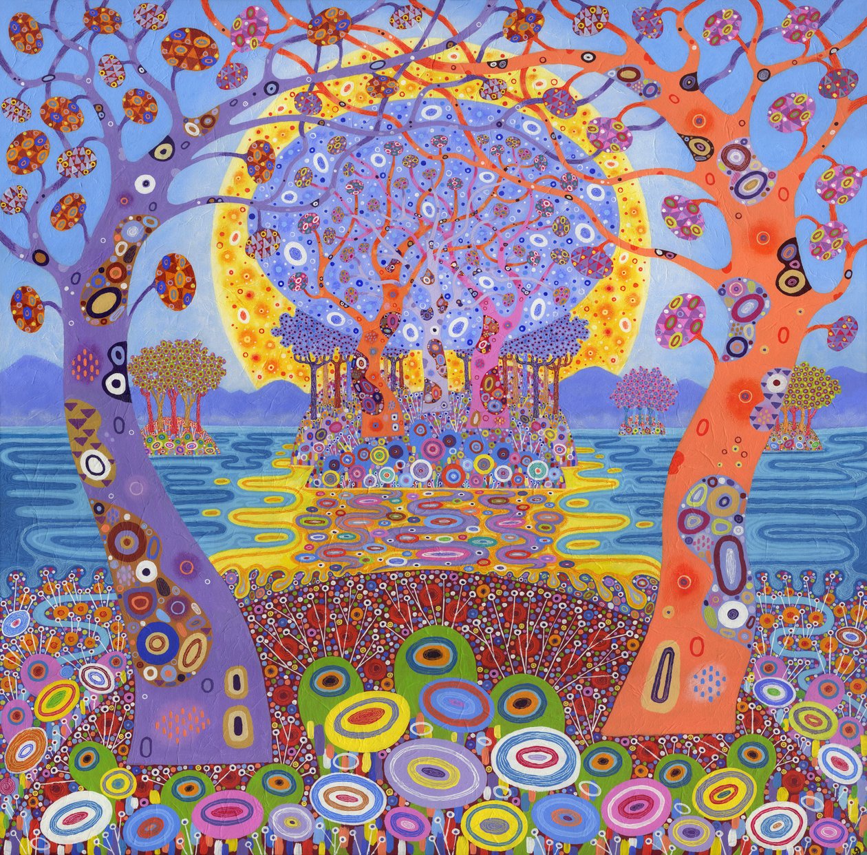 重返迎宾山，2014 年（丙烯酸画布） 作者 大卫·牛顿