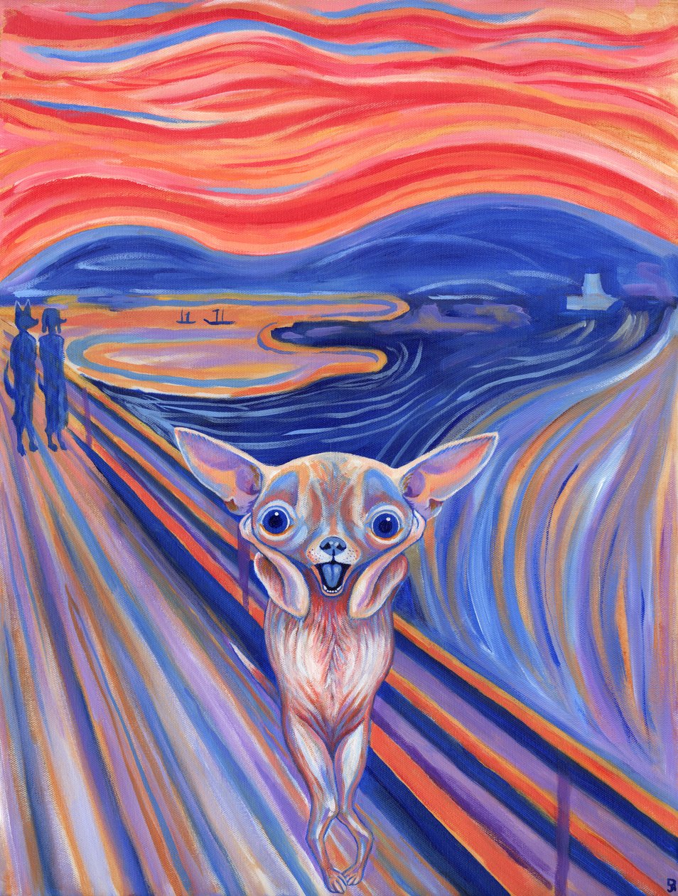 蒙克之后的吆喝》，2012 年（丙烯酸画布） 作者 大卫·牛顿