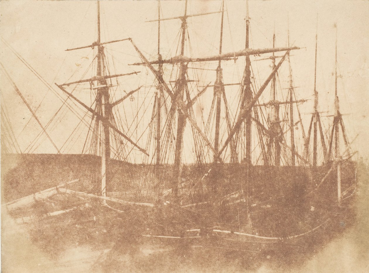 圣安德鲁斯.港口的船只，1843-47。创作者：David Octavius Hill, Robert Adamson, Hill & Adamson. 作者 希尔和亚当森