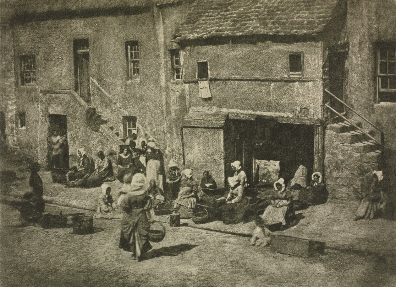 摄影作品：纽黑文渔业，1909年。创作人：David Octavius Hill, Robert Adamson. 作者 大卫·奥克塔维斯·希尔，罗伯特·亚当森