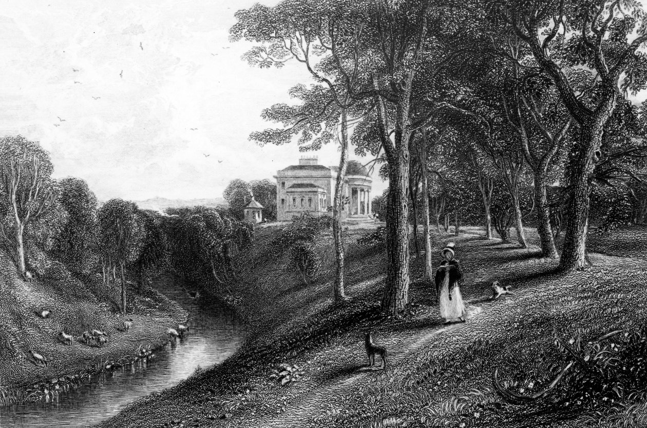 Coilsfield，由J. Giles雕刻，约翰威尔逊的“土地烧伤”插图，1840年出版 作者 大卫·奥克塔维斯·希尔