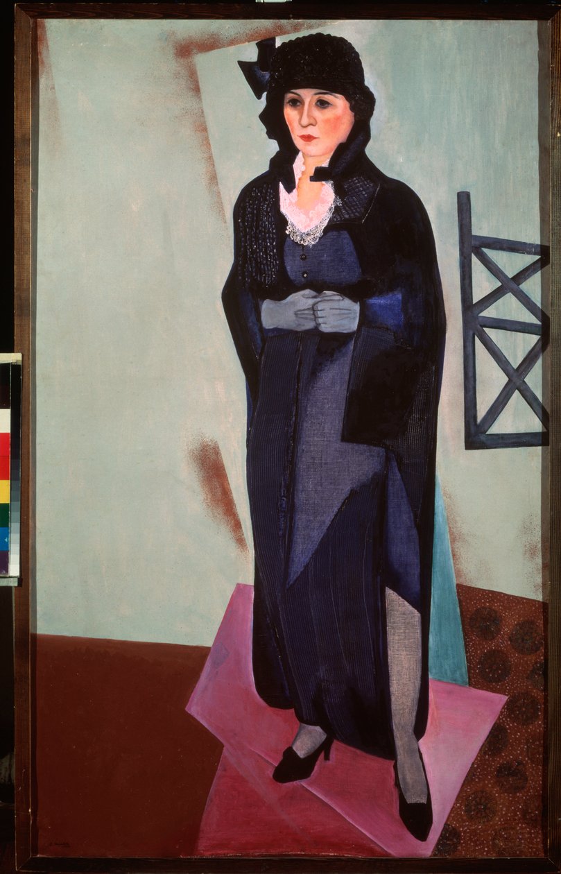 艺术家妻子的肖像。 大卫·彼得罗维奇·斯特伦伯格 (1881-1948) 绘画，布面油画 作者 大卫·彼得罗维奇·施特伦伯格