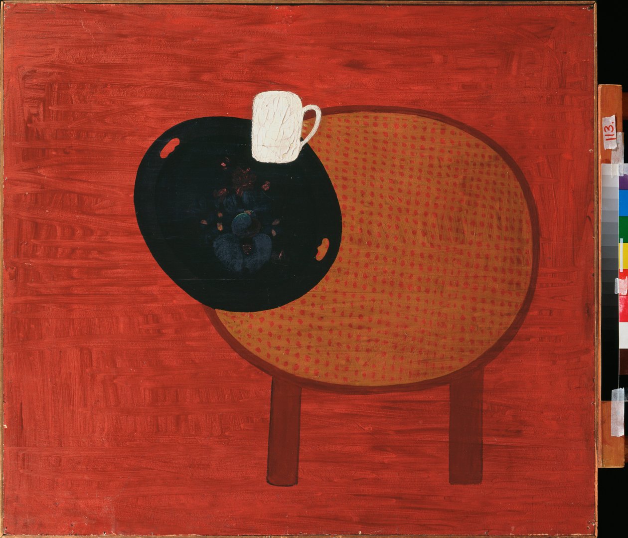 红与白 - 大卫·彼得罗维奇·斯特伦伯格 (1881-1948) 绘画，布面油画，约 1920 年 - 俄罗斯艺术，20 世纪前卫，静物 - 远东艺术博物馆，哈巴罗夫斯克（俄罗斯） 作者 大卫·彼得罗维奇·施特伦伯格