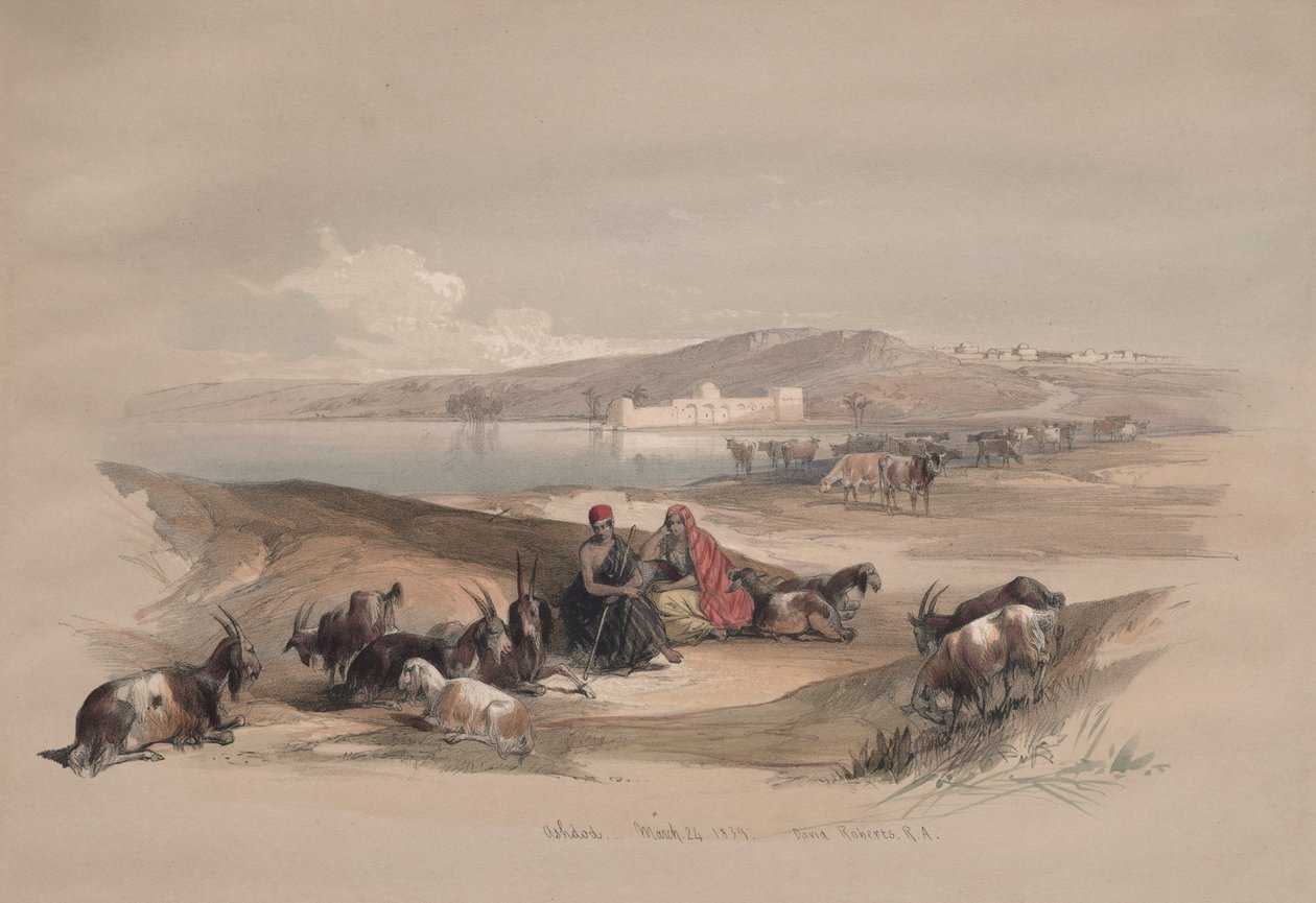 阿什杜德（Ashdod），1839年。 作者 大卫·罗伯茨