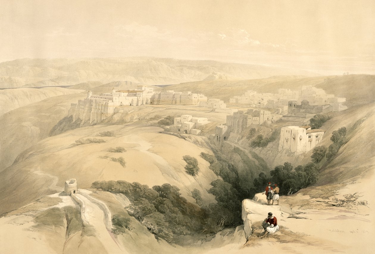 伯利恒，1839年4月6日，来自“圣地”第二卷的第85卷，由Louis Haghe（1806-85）酒吧刻。 1843 作者 大卫·罗伯茨