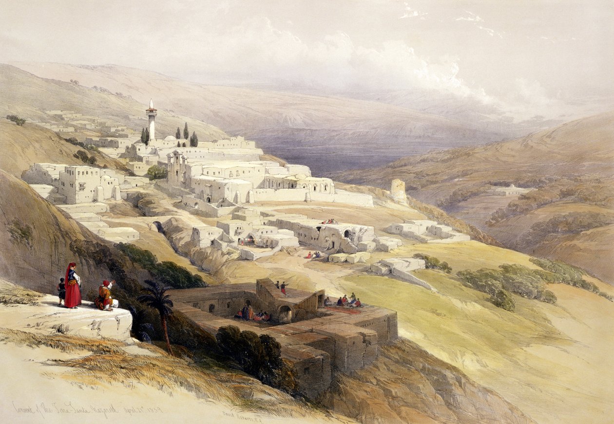1839年4月21日，拿撒勒的Terra Santa修道院，“圣地”第一卷的第30卷，由Louis Haghe（1806-85）酒吧刻。 1842 作者 大卫·罗伯茨