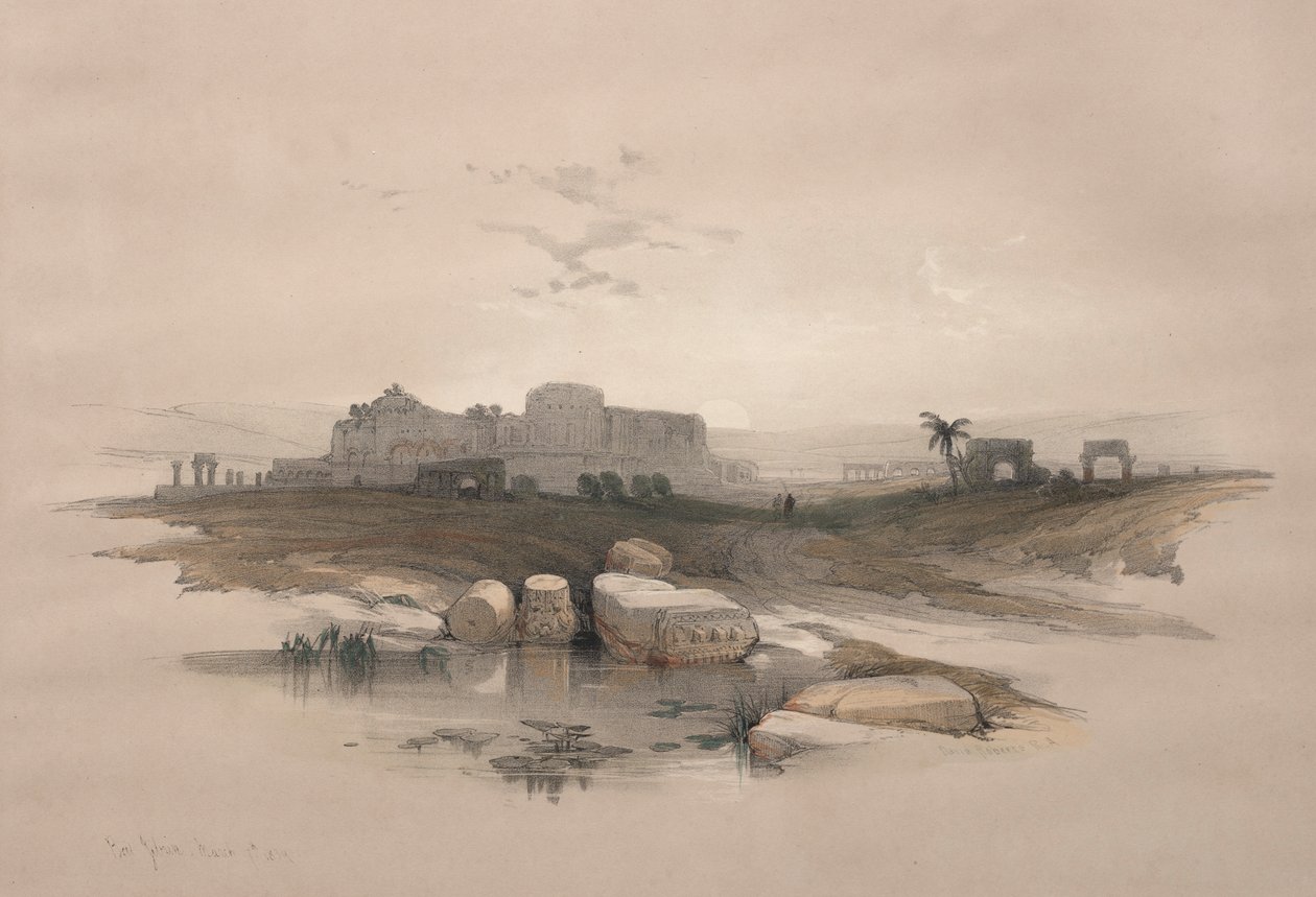 Eleutheropolis或现代的Beit-Jibrin，1839年。 作者 大卫·罗伯茨