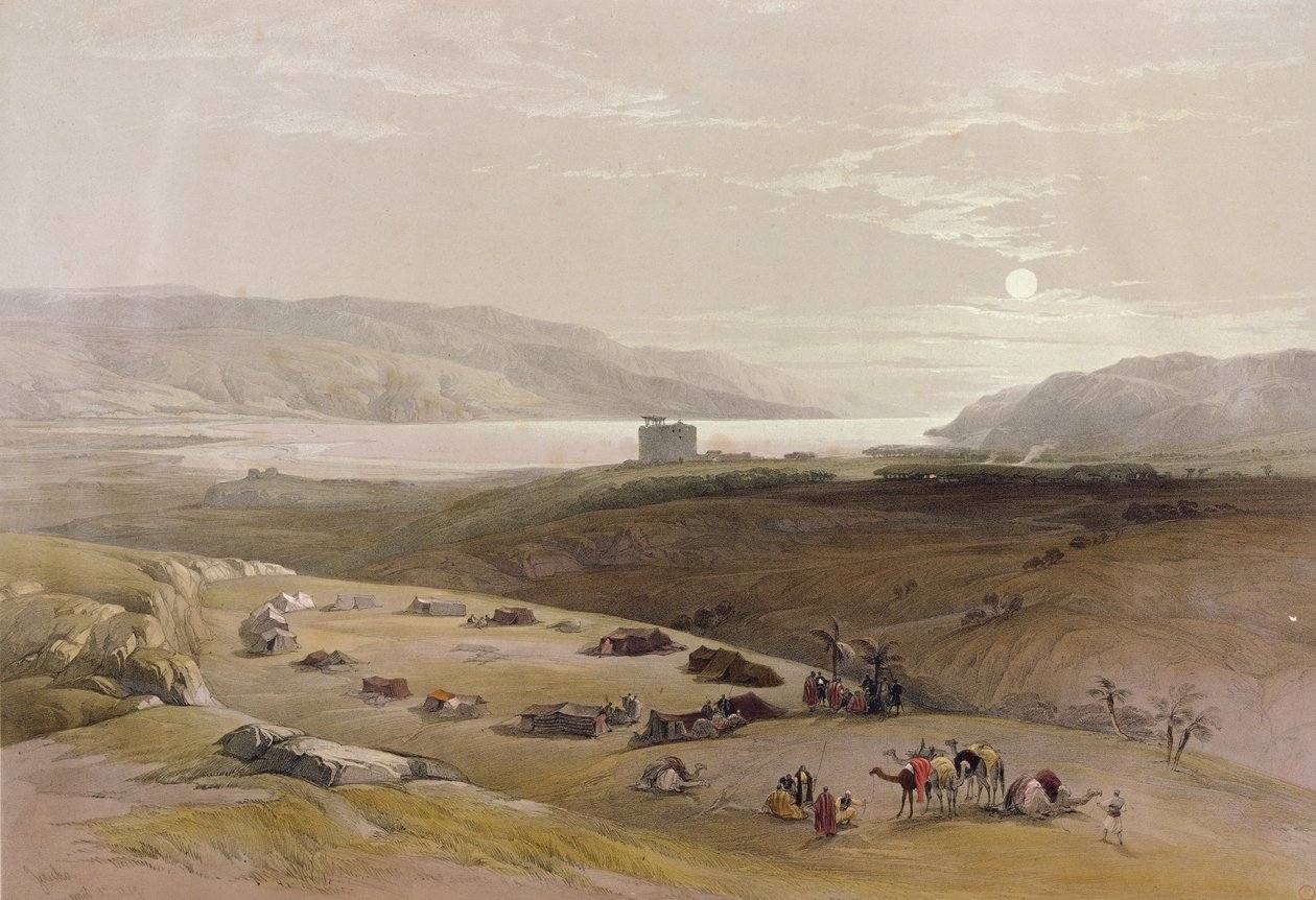 耶利哥，1839年4月3日，来自“圣地”的第二卷，由路易斯哈格（1806-85）刻在伦敦，1842年出版 作者 大卫·罗伯茨