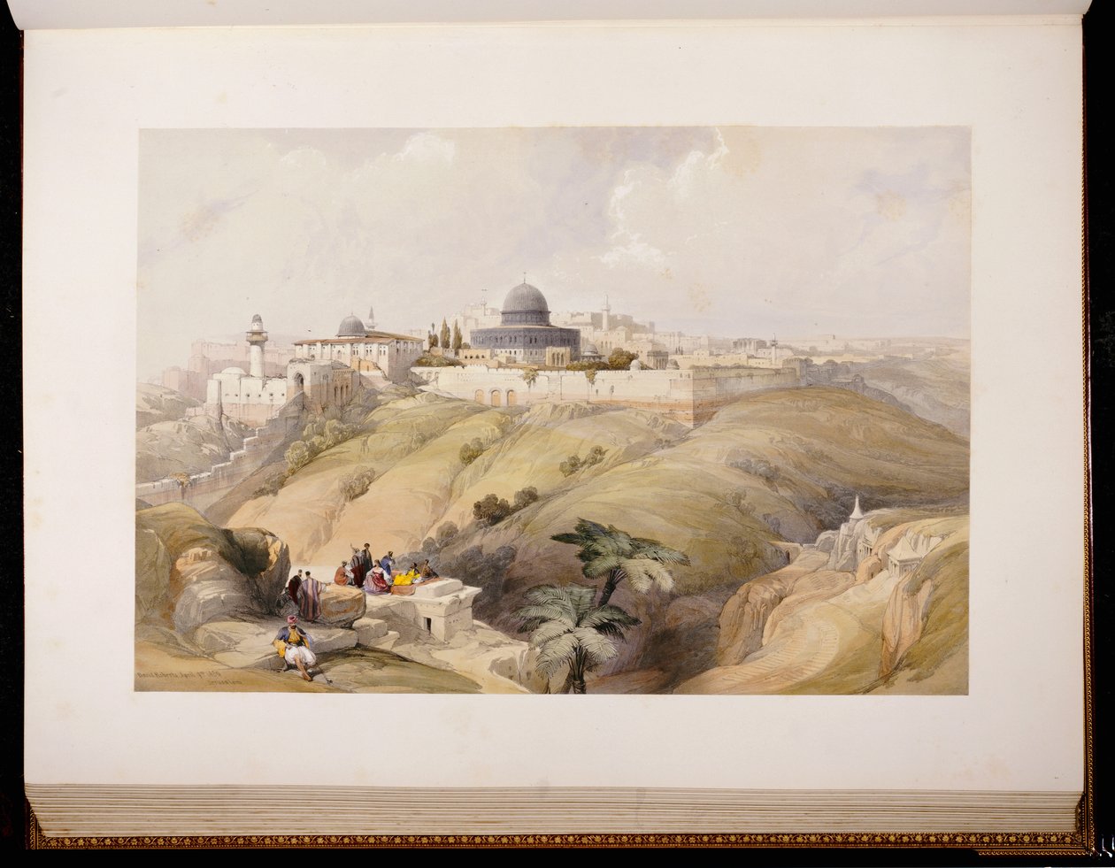 耶路撒冷，1839年4月9日，由路易·黑格（Louis Haghe）雕刻，1843年 作者 大卫·罗伯茨