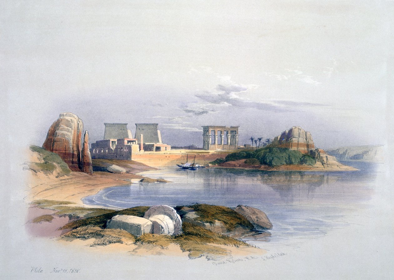 菲莱，1838年 作者 大卫·罗伯茨