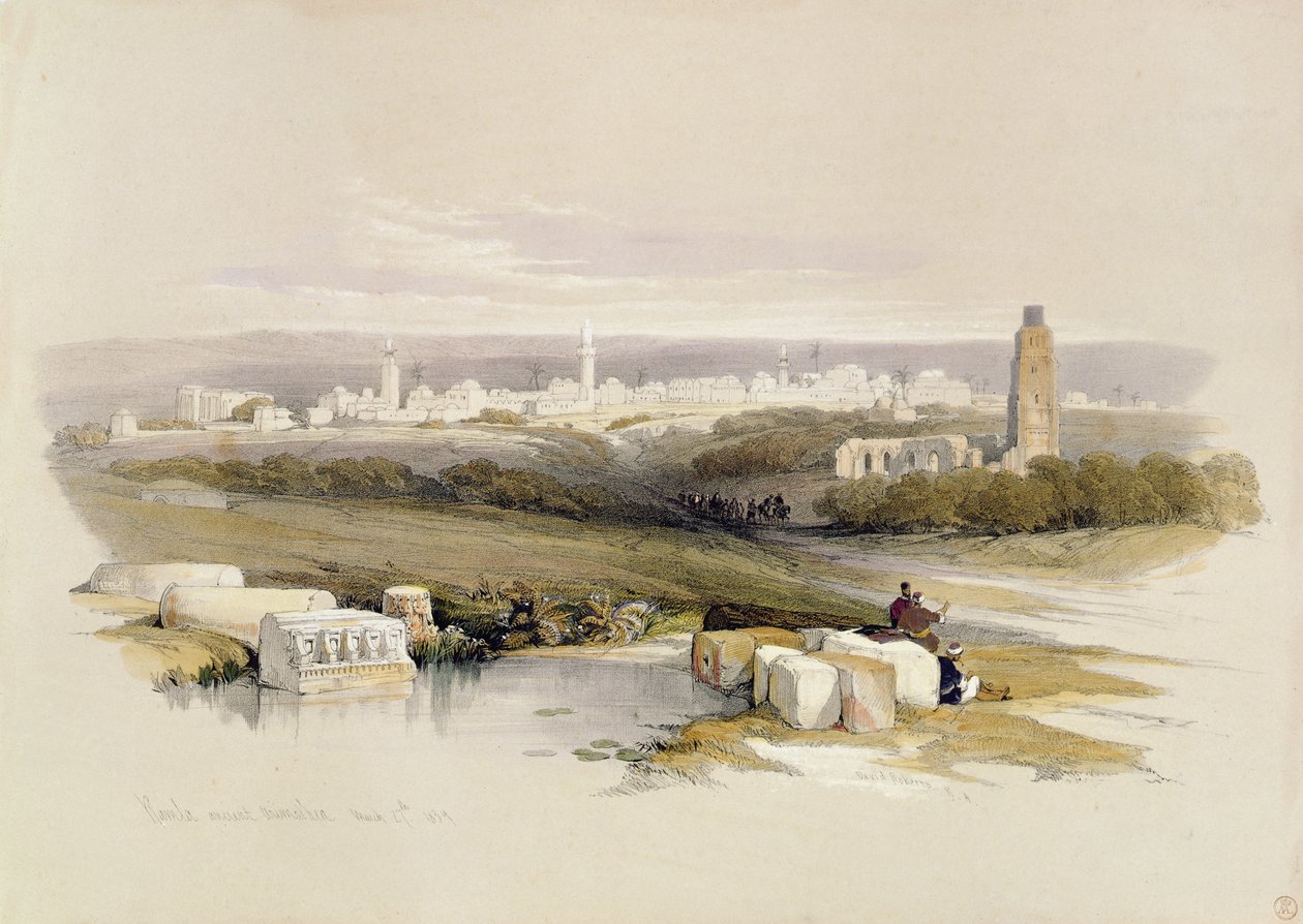 拉姆拉，来自&39;圣地&39;，由Louis Haghe（1806-85）雕刻，1839年 作者 大卫·罗伯茨