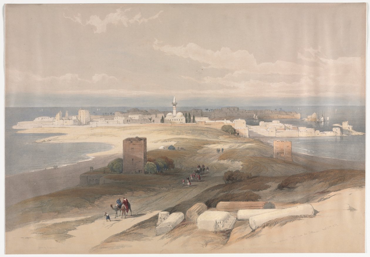 Sur或Tsor，来自地峡的远古轮胎，1839年。 作者 大卫·罗伯茨