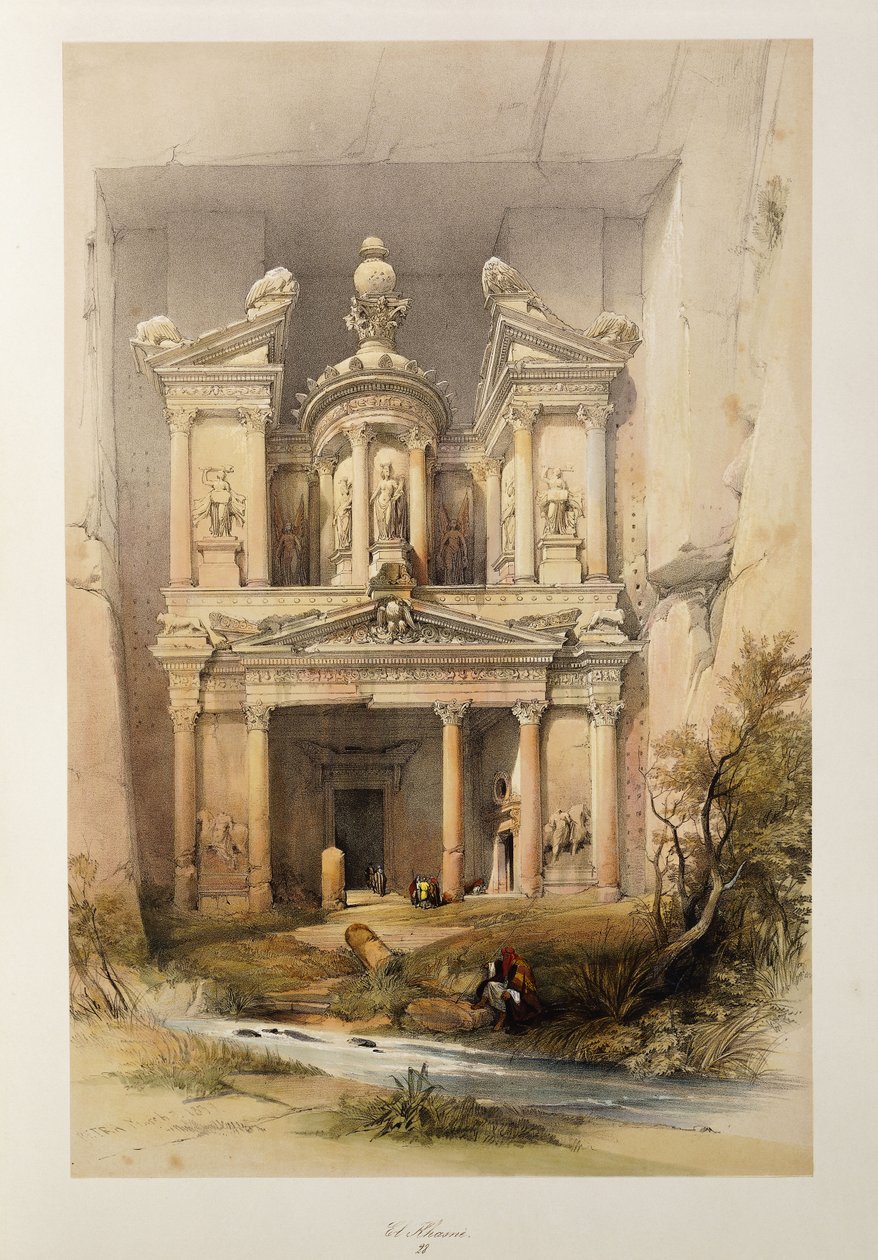 财政部-El Khasne，摘自“圣地”系列，1842-1849年 作者 大卫·罗伯茨