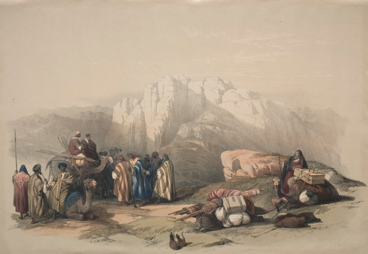 亚伦墓，霍勒布山顶，1839年。 作者 大卫·罗伯茨