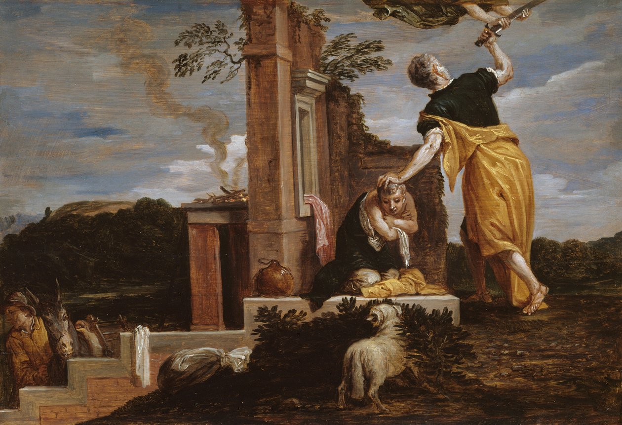 亚伯拉罕献祭以撒 作者 大卫·特尼尔斯（David Teniers）
