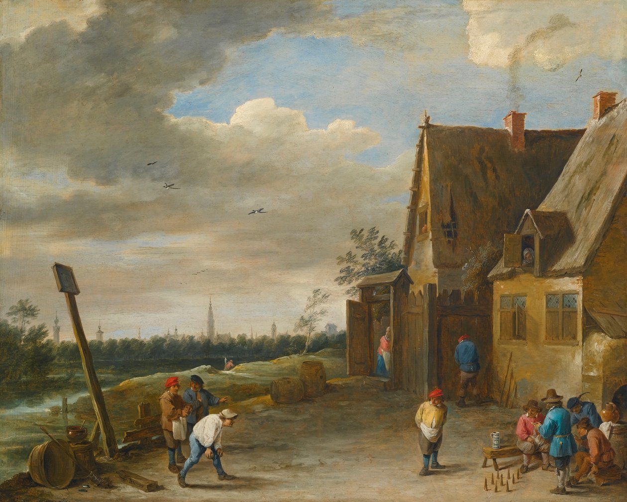 九针游戏与安特卫普美景 作者 大卫·特尼尔斯（David Teniers）