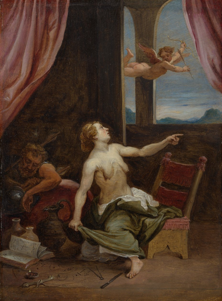 1650年代寻找青年的老年。 作者 大卫·特尼尔斯（David Teniers）