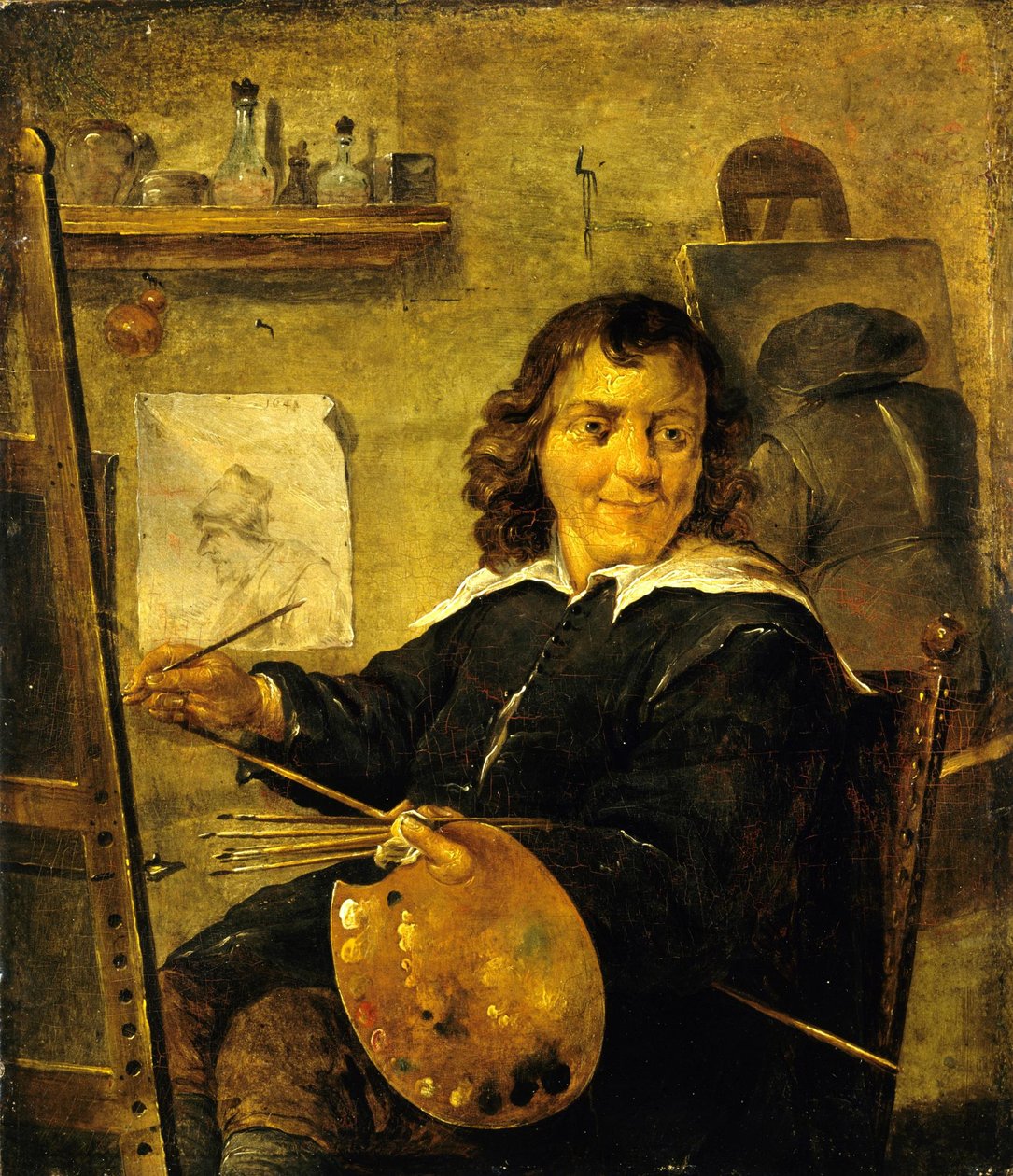 画室中的画家 作者 大卫·特尼尔斯（David Teniers）