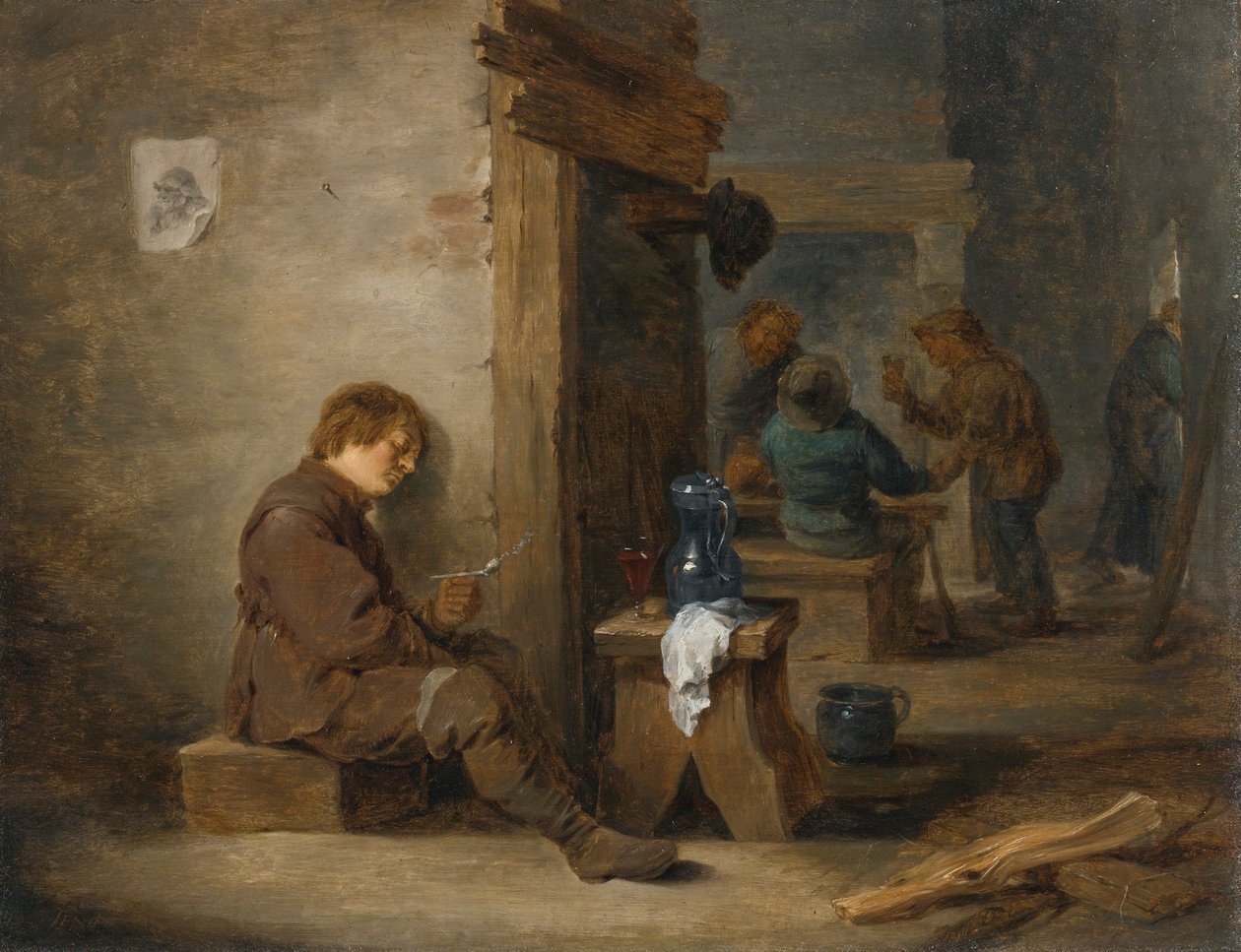 农民吸烟喝酒 作者 大卫·特尼尔斯（David Teniers）