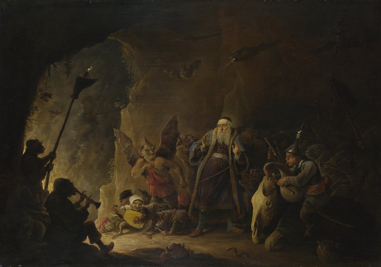 富人被带到地狱c。 1647-1648 作者 大卫·特尼尔斯（David Teniers）