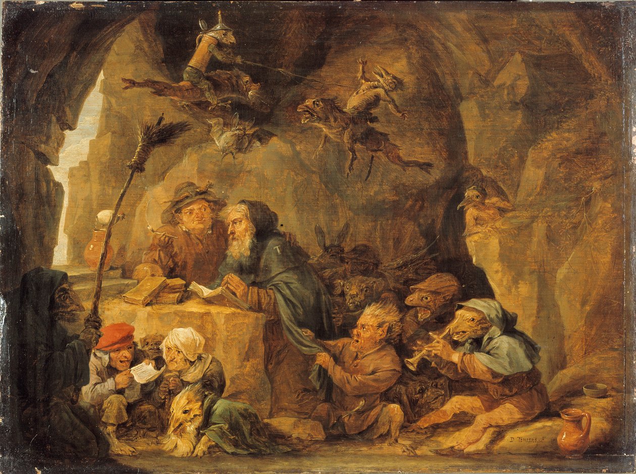 圣安东尼的诱惑》，约1650年。 作者 大卫·特尼尔斯（David Teniers）