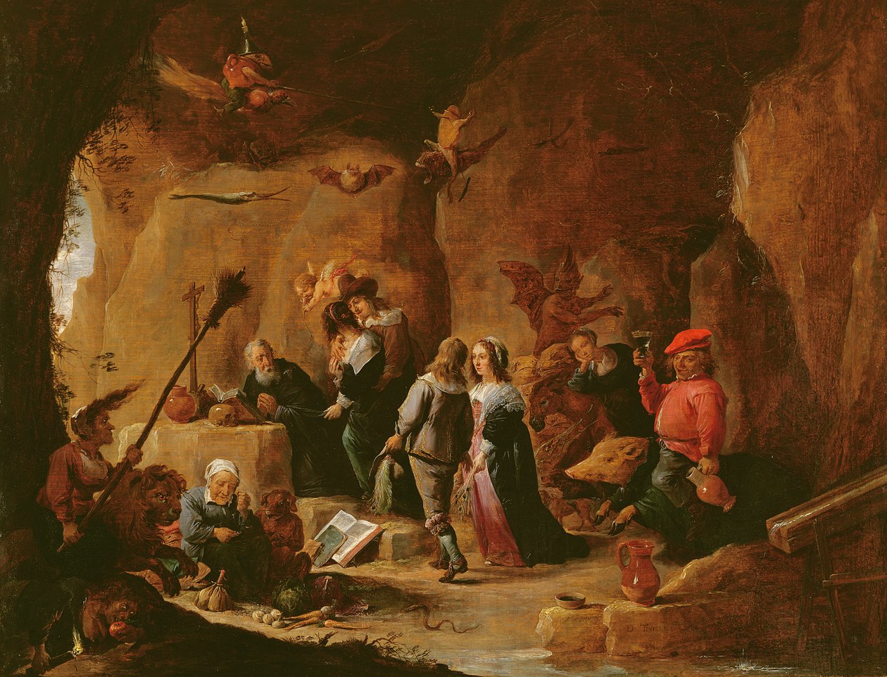 圣安东尼的诱惑（石油） 作者 大卫·特尼尔斯（David Teniers）