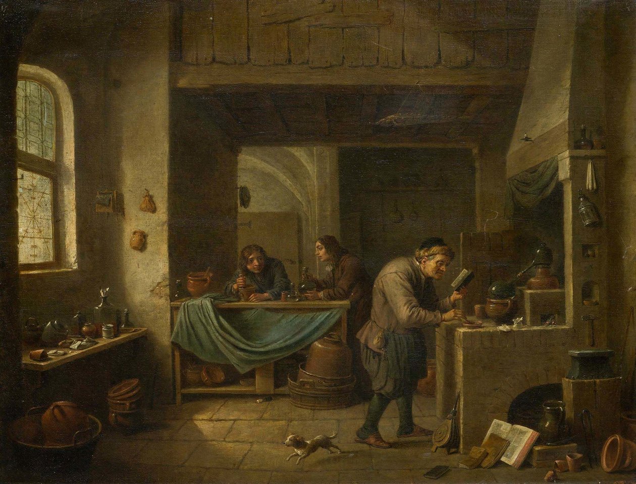 炼金术士和他的学生 作者 大卫·特尼尔斯（David Teniers）